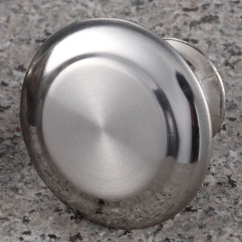 Cabinet Knob Stainless Steel Cupboard Pullers Drawer Knobs Furniture Wardrobe Round Handle Kitchen Door Pulls Hardware DIY