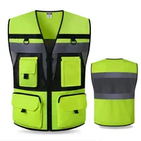 Breathable Mesh Reflective Safety Vest with Multi Pockets
