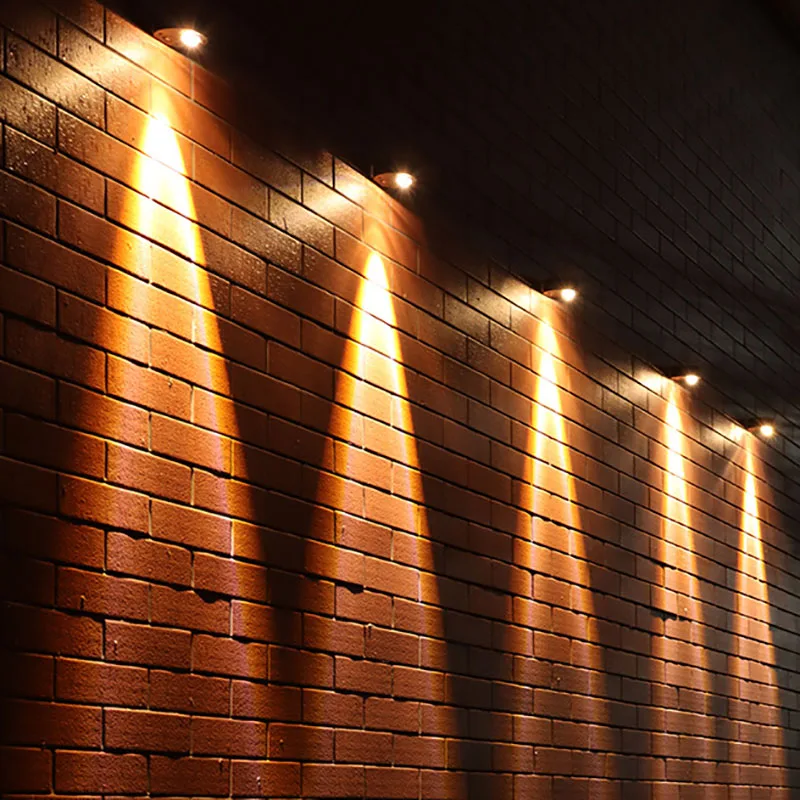LED Solar Light Outdoor Waterproof Wall Light Garden Washing Wall Lighting Solar Power Fence Terrace Stair Sconce Lamp