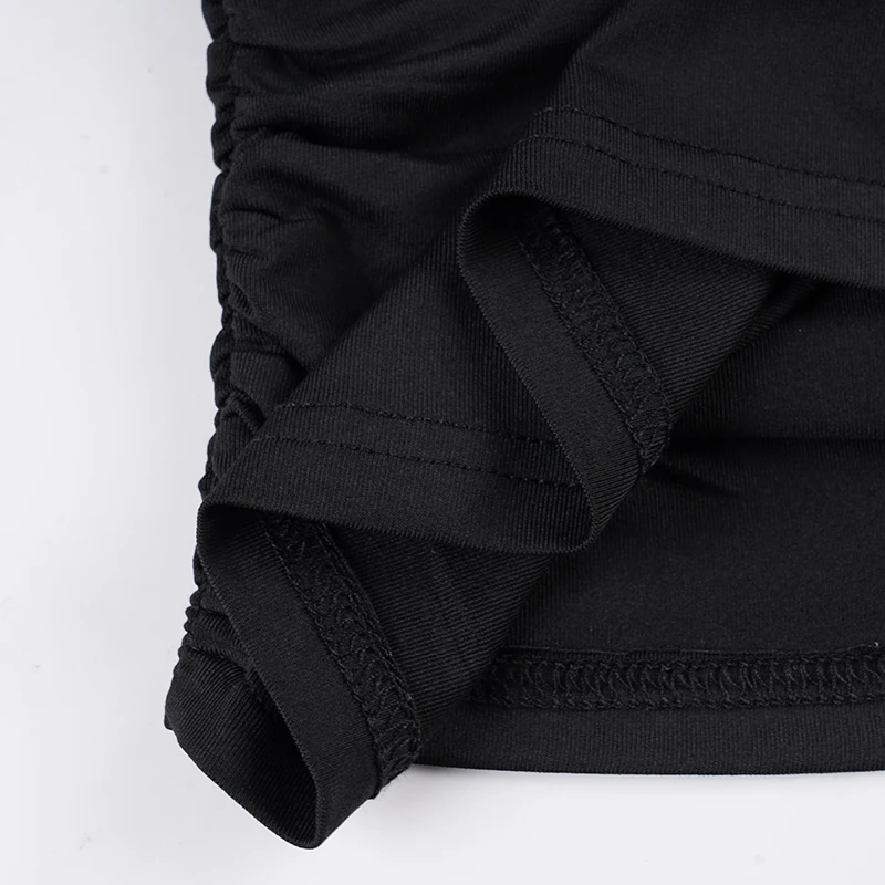 Elegant Basic Turtleneck Draped T Shirt Slim-Fitting Solid Ruched Waist Long Sleeve Tees Women 2025 Casual Streetwear Tops Lady 6