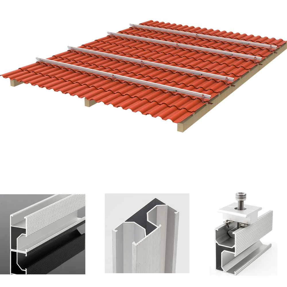 Solar Panel Mounting Set Solar Panel Brackets Photovoltaic Panel Roof Mounting Rails Solar System Mounting Brackets Aluminium Rails For Roof Caravan Boat
