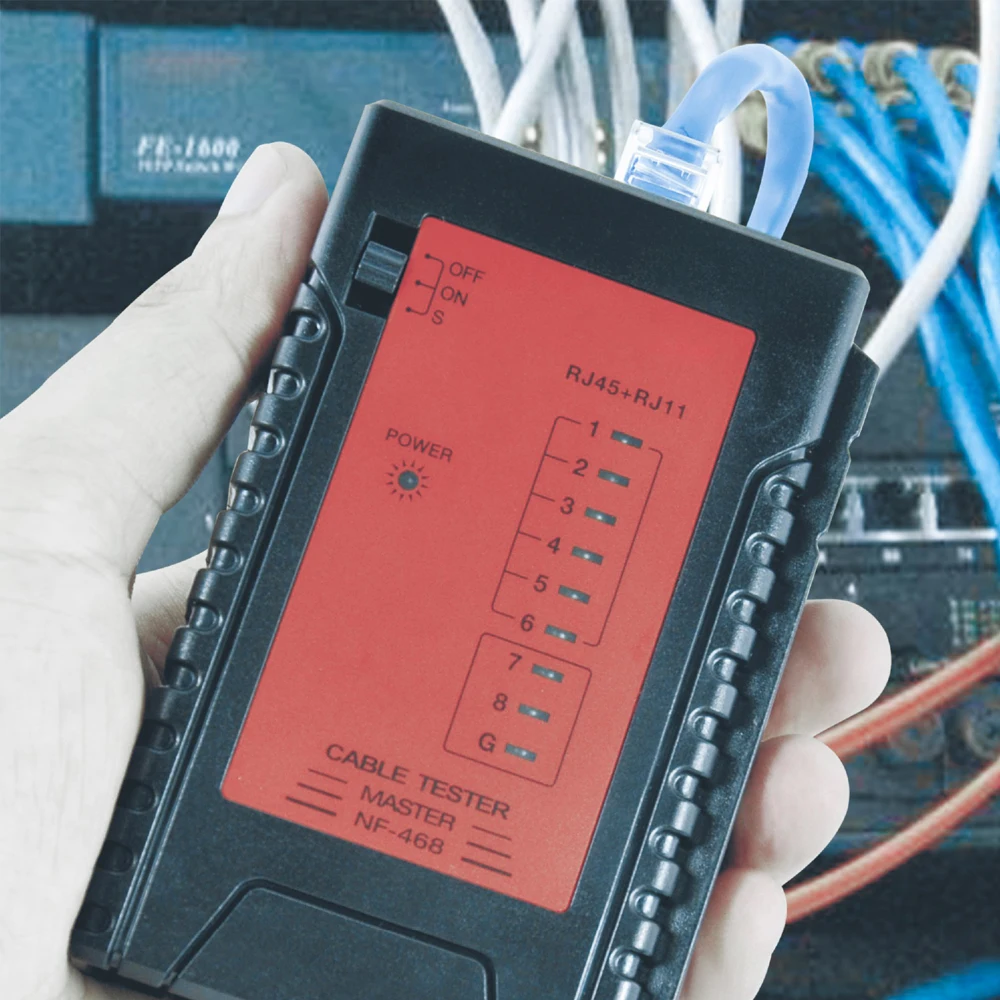 NOYAFA NF-468 Network Cable Tester RJ45/RJ11 Cable Cat-5/Cat-6 UTP Wire Line Tester NetWork Tool Multifunctional Automatic Test