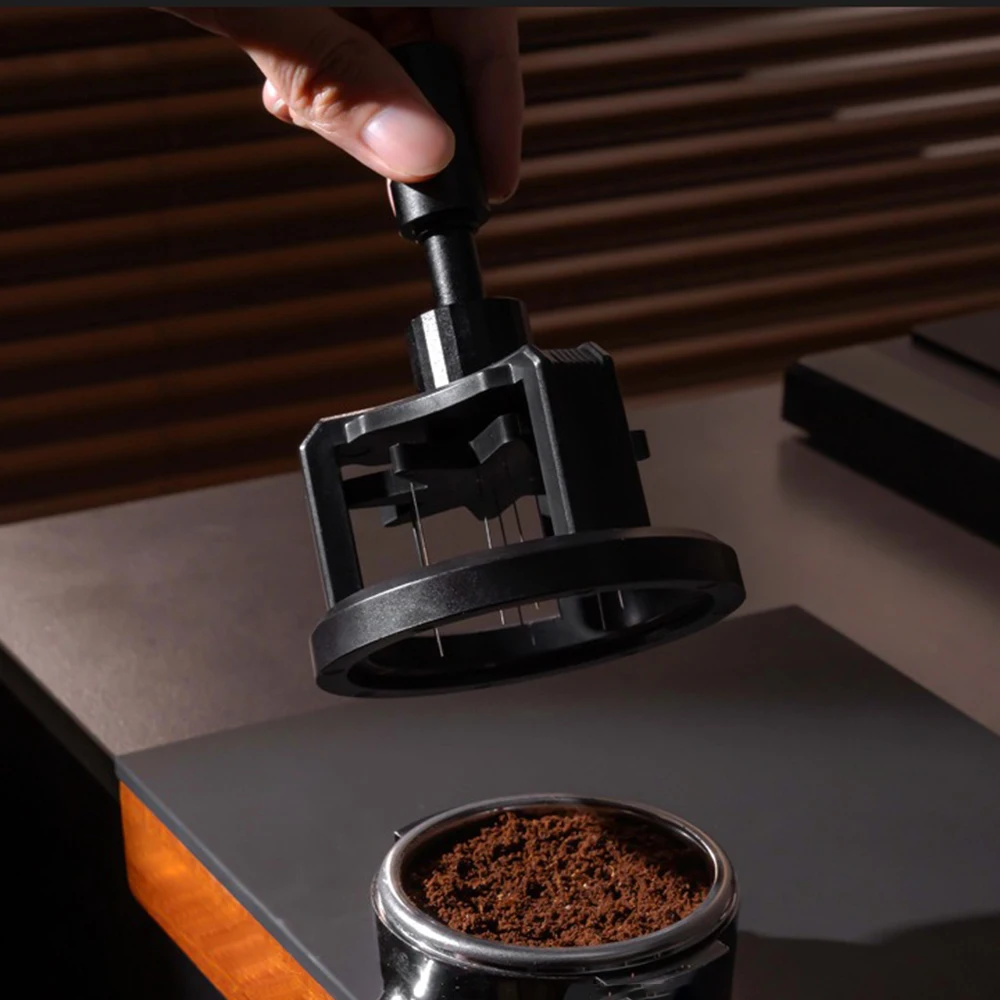 Description Picture 2 of item51/53/58mm Rotary Needle Powder Distributor Magnetic Coffee Tamper Needle Coffee Powder Disperser Anti-slip Loose Powder Needle