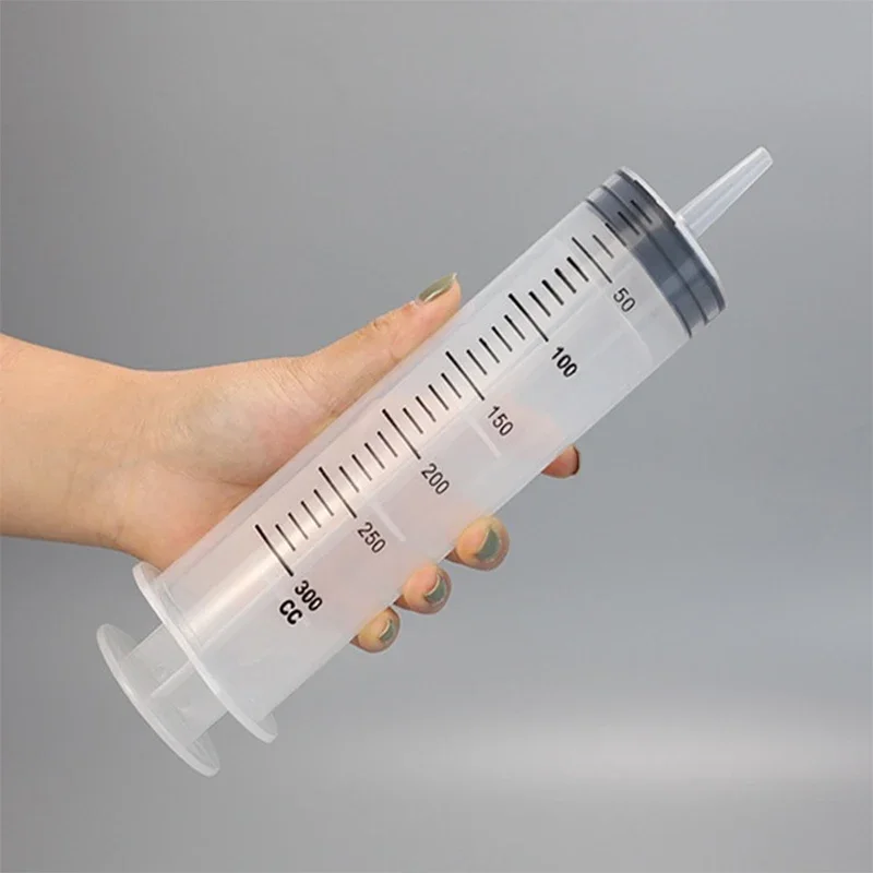 Oil Syringe Pump 1PC 300ml Large Capacity Reusable Needle Barrel Oil Pump with Scale Oil Suction Vacuum Syringe Pistol Pump Extractor