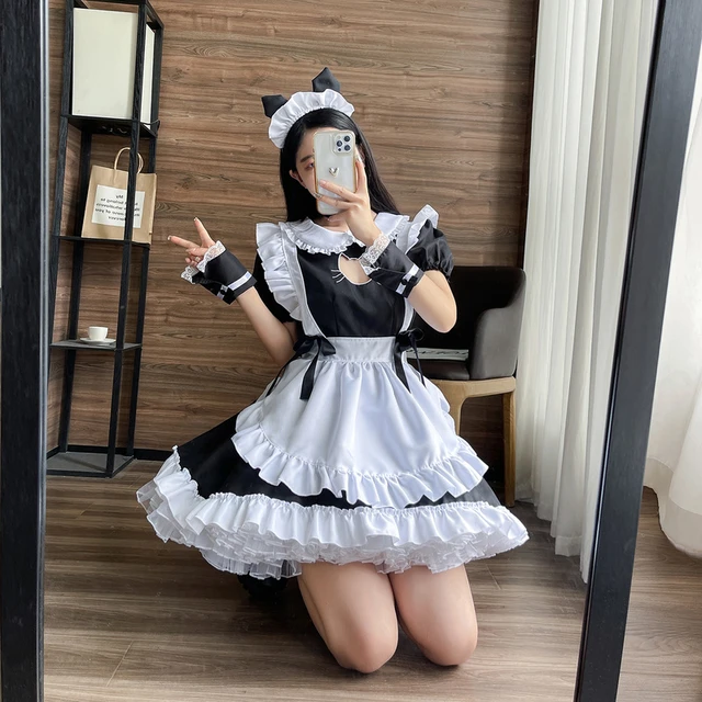 3 Estilo Clássico Britânico Empregada Doméstica Papel Jogar Japonês Kawaii  Anime Dos Desenhos Animados Avental Roupas De Empregada Doméstica Plus Size  Amor Ao Vivo Fantasias Cosplay - Trajes De Cosplay - AliExpress