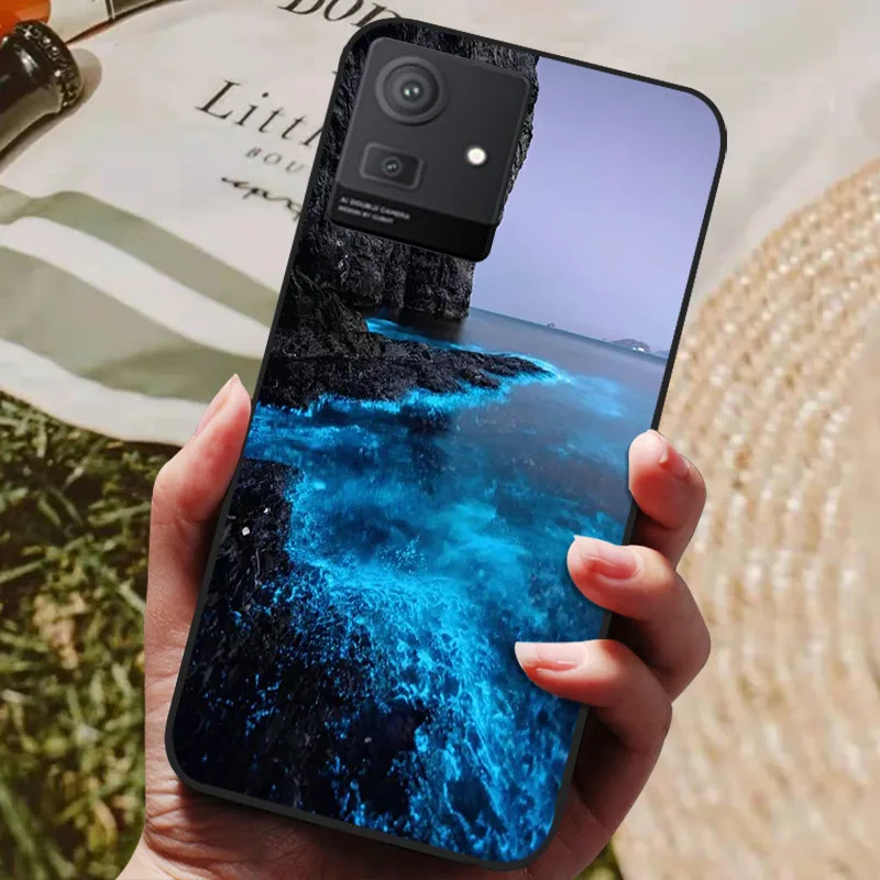 Stylish Cool Painted Black Silicone TPU Soft Phone Shell - Protective Case Cover
