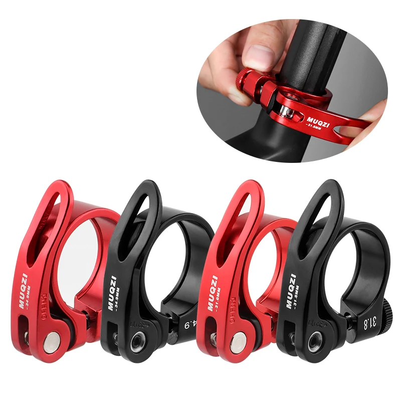 Road Bike Quick Release Seat Post Clamp 31.8/34.9mm Locking Ultra Light Aluminum Alloy