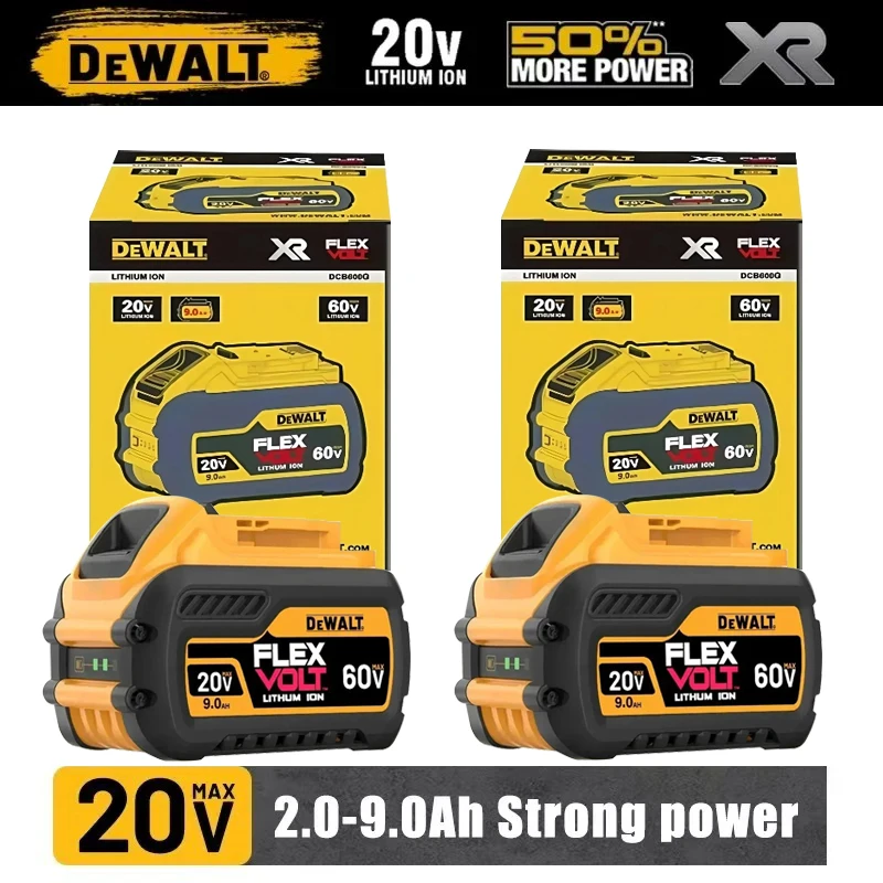DeWALT Original Battery 20V/60V 9000mAh MAX FlexVolt for DCB606 DCB205 DCB206 DCB209 DCB182 Power Tool Air Rapid Transportation