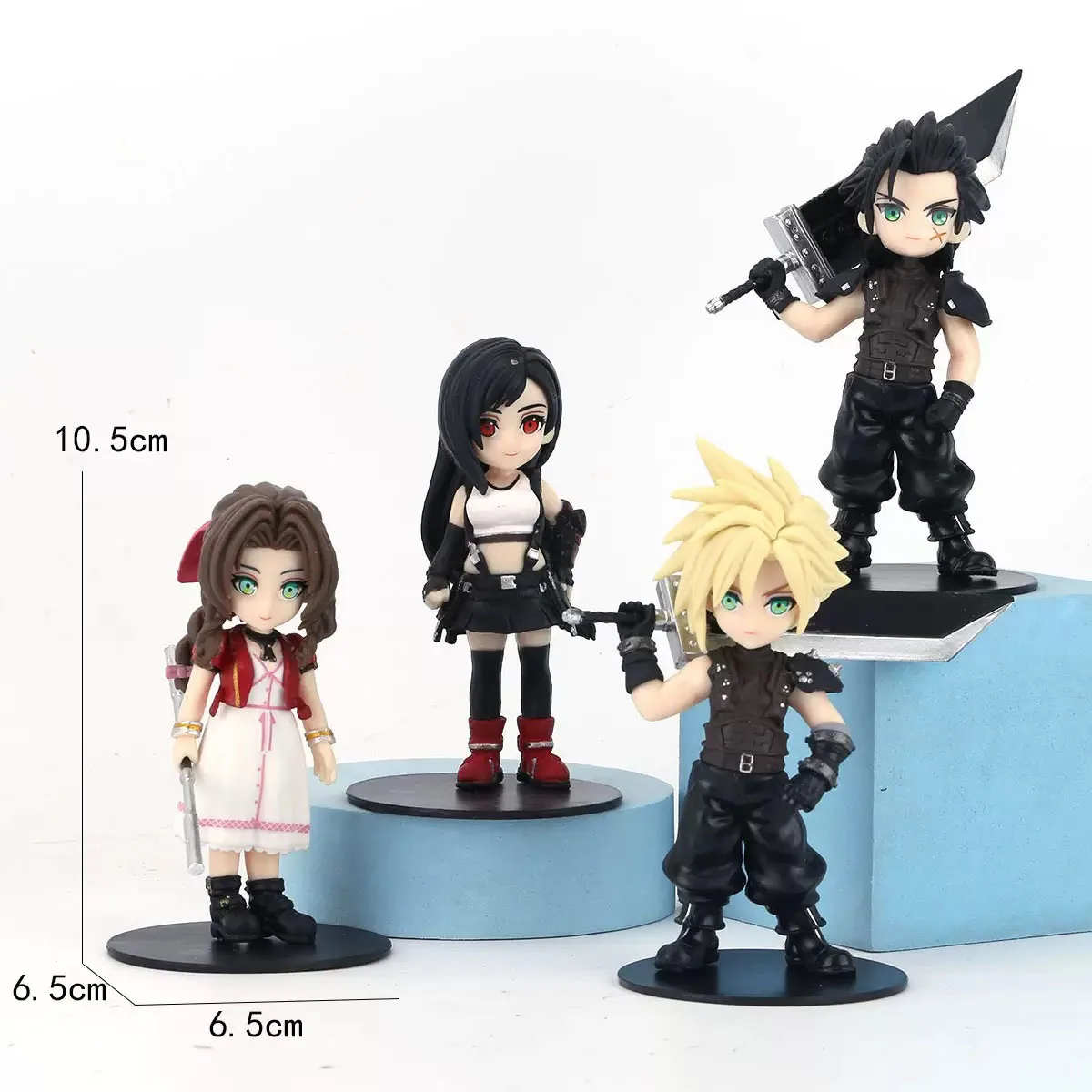 11-12cm Anime Cloud Strife Tifa Lockhart Aerith Gainsborough Zack·Fair Figur Modell PVC Spielzeug Desktop-Sammlungszubehör Geschenk