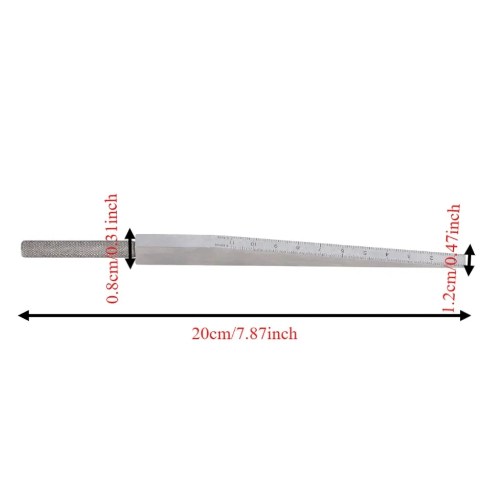 웨지 필러 게이지 스테인레스 스틸 테이퍼 게이지 더블 스케일 2 스케일 홀 측정 도구 0.5?11mm 갭 필러 용접 정렬 도구