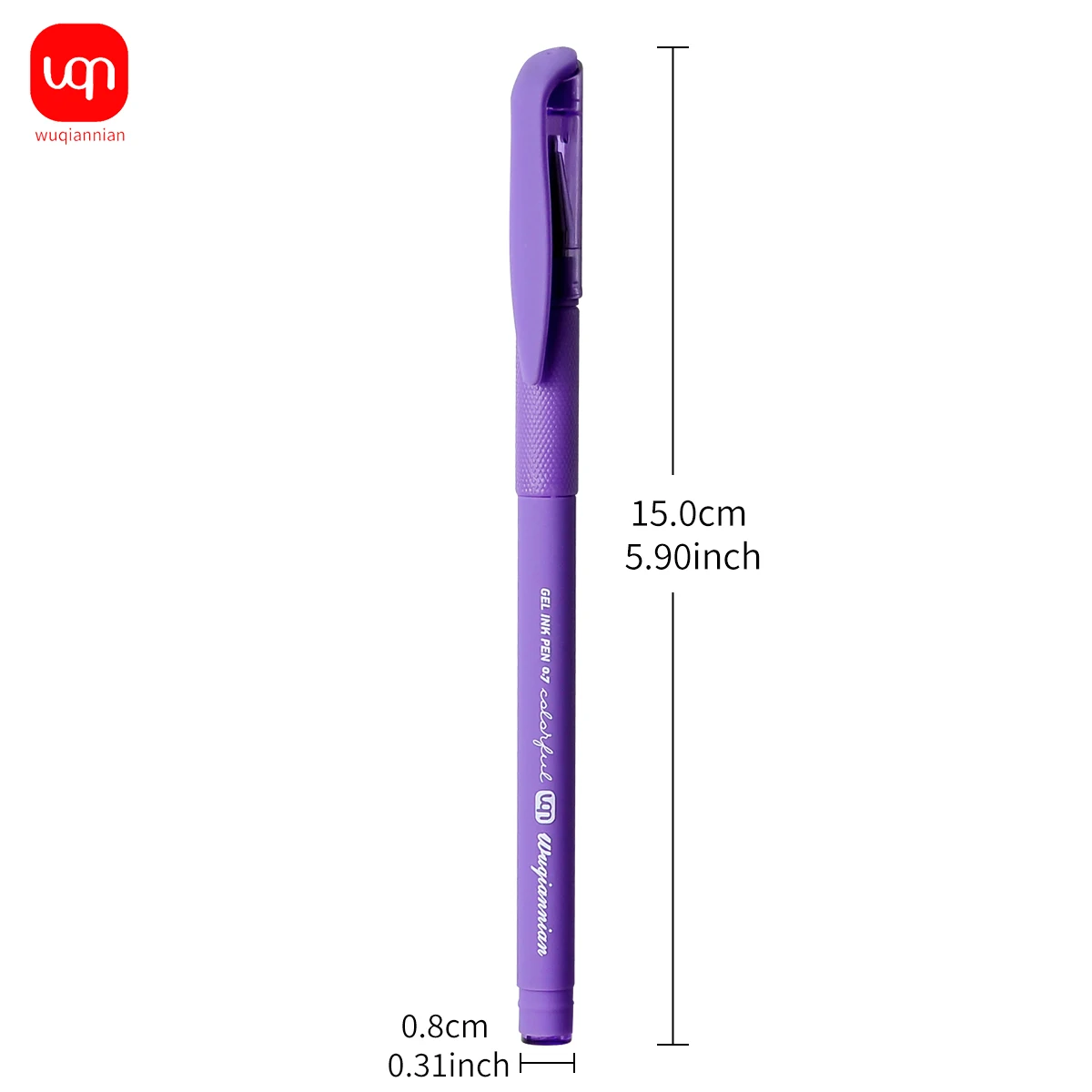 Matte Purple Gel Pen, 0.7mm Thick Nib, Smooth Writing 1/5/7pcs Purple Ink Suitable For School And Office Stationery 6