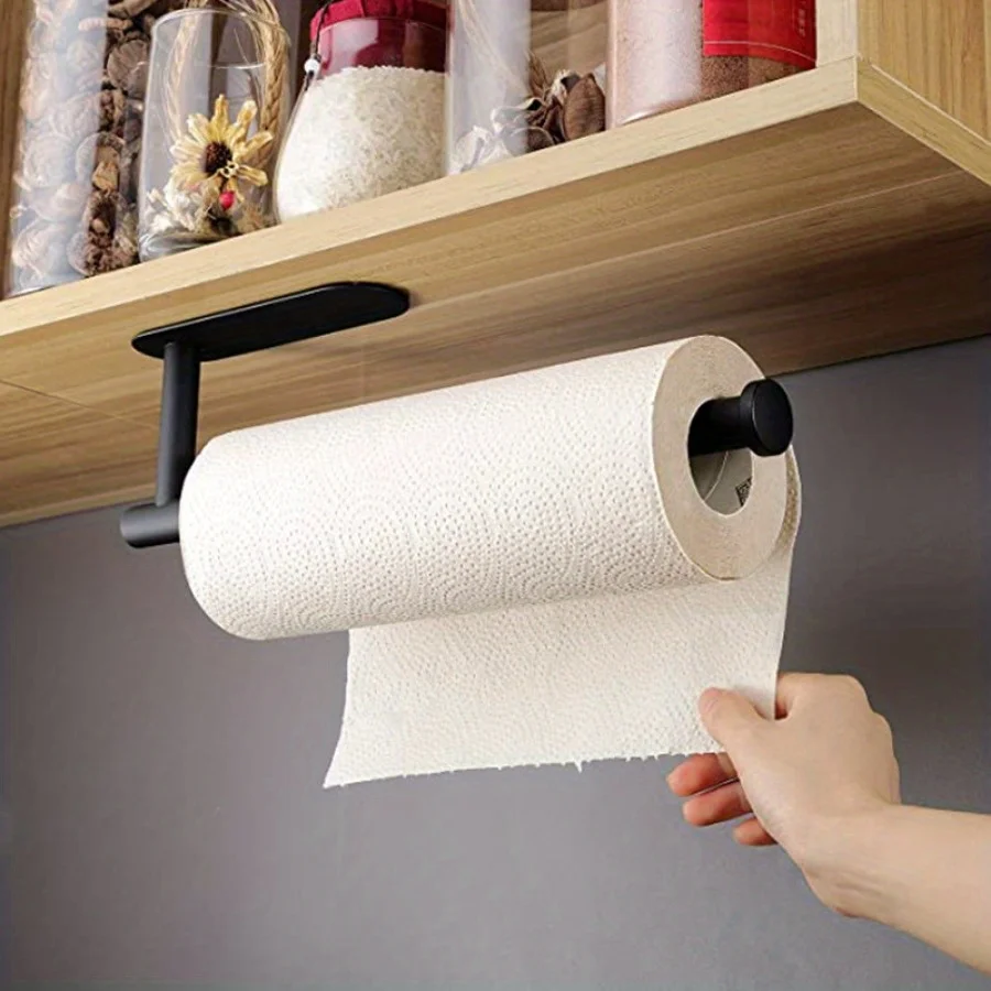 

Stainless Steel Paper Towel Holder Simple Modern Self Adhesive Tissue Roll Hanger For Kitchen Bathroom Under Cabinet Wall Mount