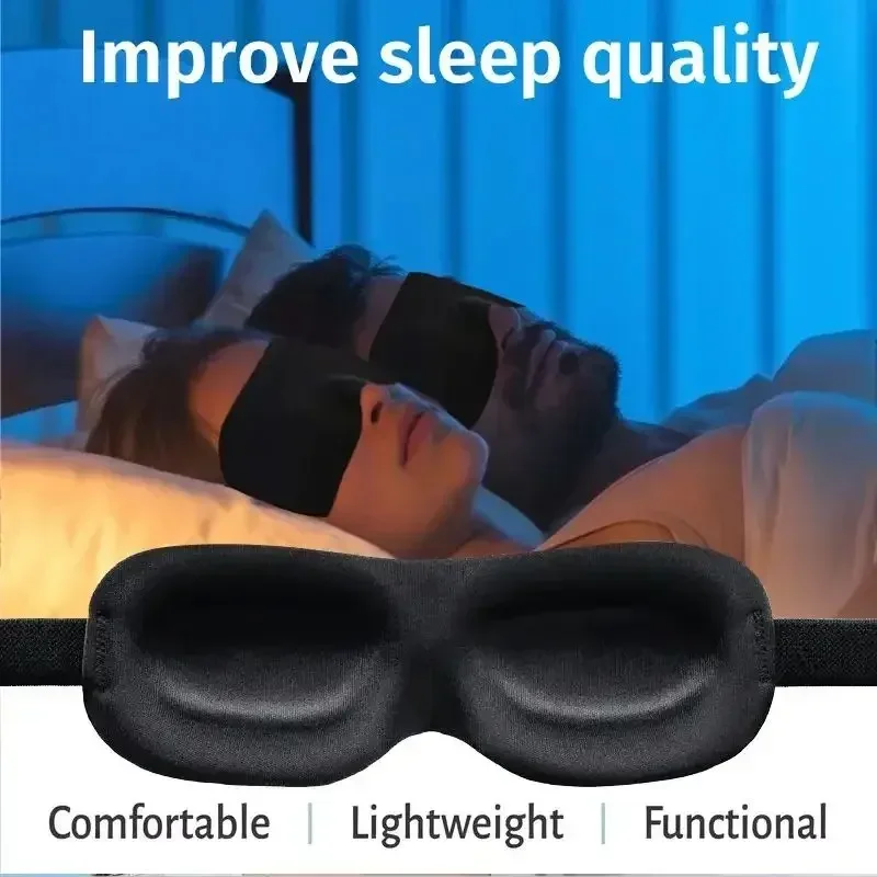 Maschera per Dormire, Mascherina per Occhi, Blocco Luce, Comfort Oculare, Benda Concava per Uomo e Donna, Ausilio per il Riposo Oculare, da Viaggio - immagine 5