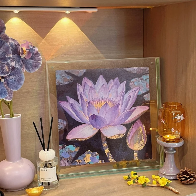 달빛 바다 입구 장식 예술 그림 거실 배경 벽걸이 그림 고급스러운 느낌의 데스크탑 거실 입구 장식품