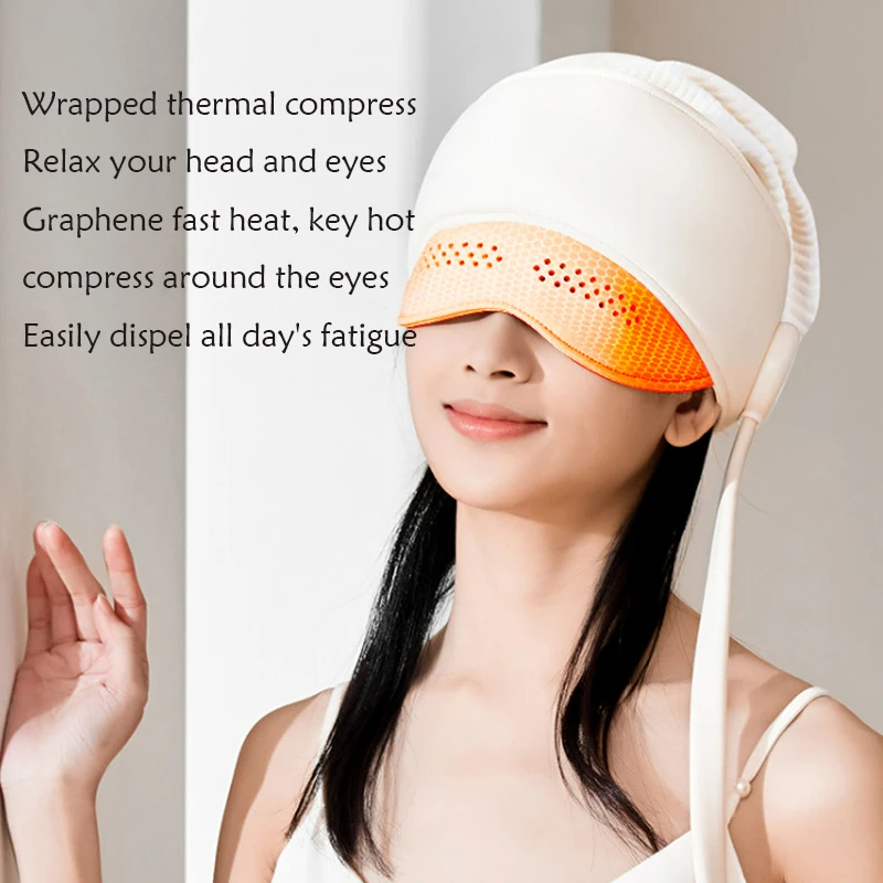 Head Massager Machine Electric Decompression Sleeper Soul Extractor Scalp Eye Hot Compression Rechargeable Simulation Massage