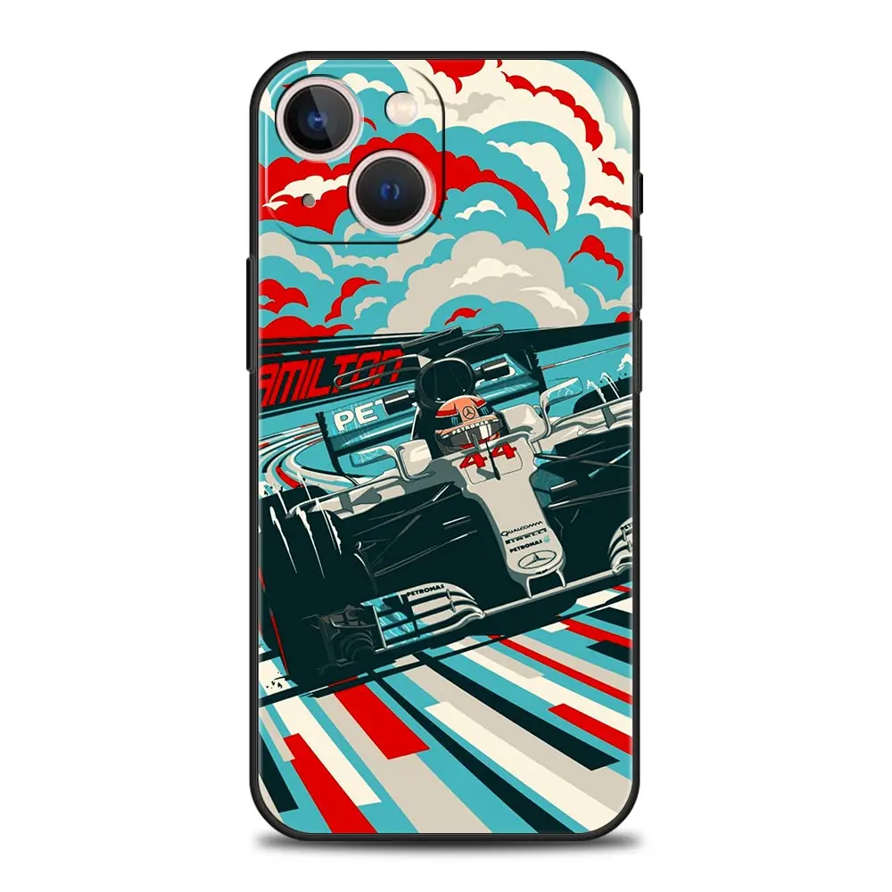 Ayrton Senna F1 Soft Black Phone Case Cover