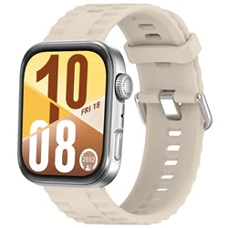 Premium Silicone Replacement Wristband for Smart Watches - Original Strap Design (Starlight)