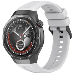 Silicone Soft Sport Strap for Smartwatch - 46mm Wristband Bracelet (Grey)