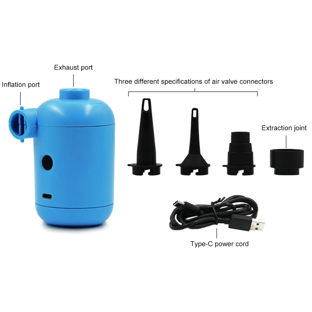 Outdoor Mini Air Pump DC 5V USB Charging for Mattress Mat Pillow Swimming Ring