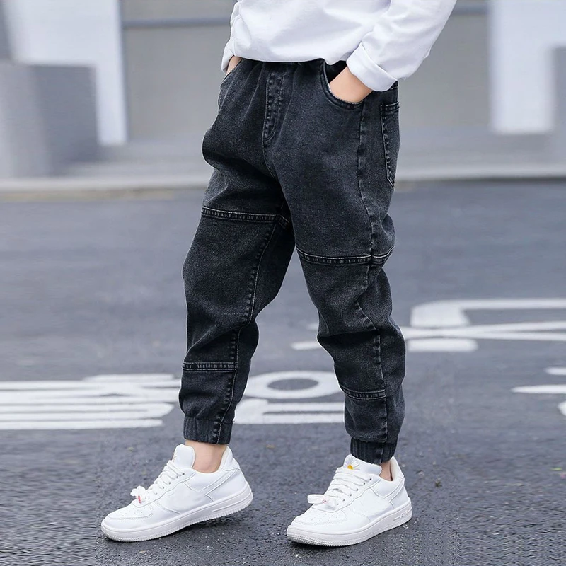 IENENS-Jeans en denim pour enfants, vêtements classiques pour bébés garçons, pantalons décontractés pour enfants, bas Bowboy, FJ4-11 ans