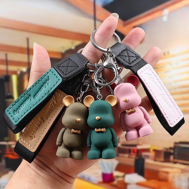 Cartoon Bear Charm Keychain