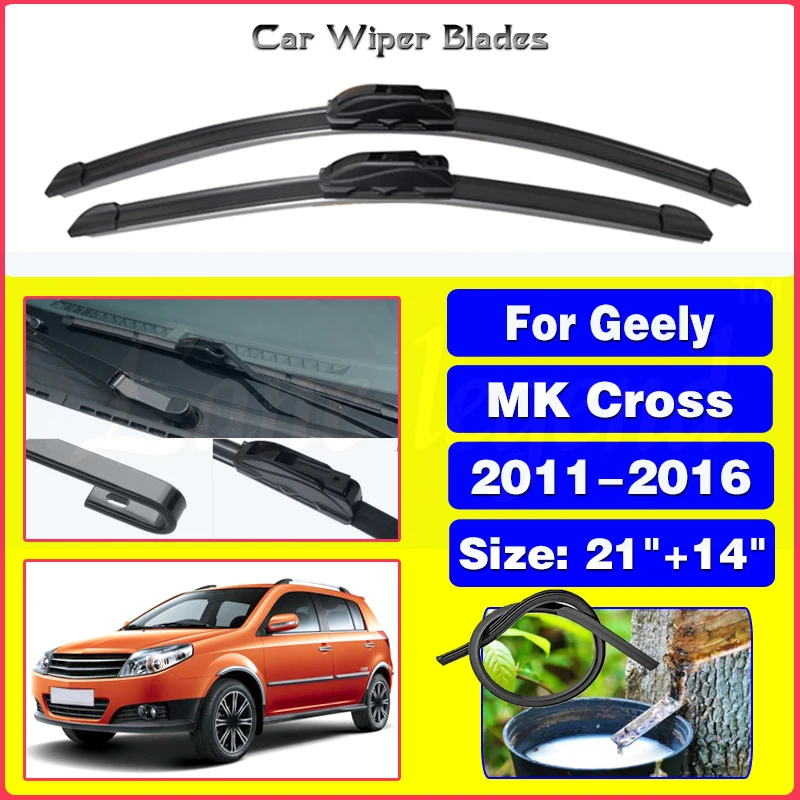 

For Geely MK Cross 2011 2012 2013 2014 2015 2016 Car Wiper Blades Front Windscreen Wiper Blade Brushes Cutter Car Accessories