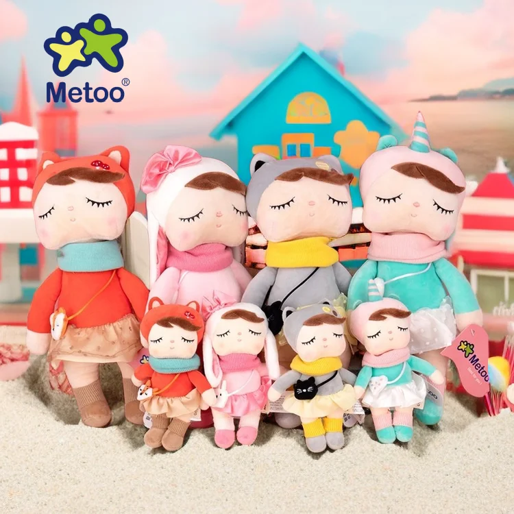 Original Metoo 33cm Angela Plush Doll Kawaii Rabbit And Cute