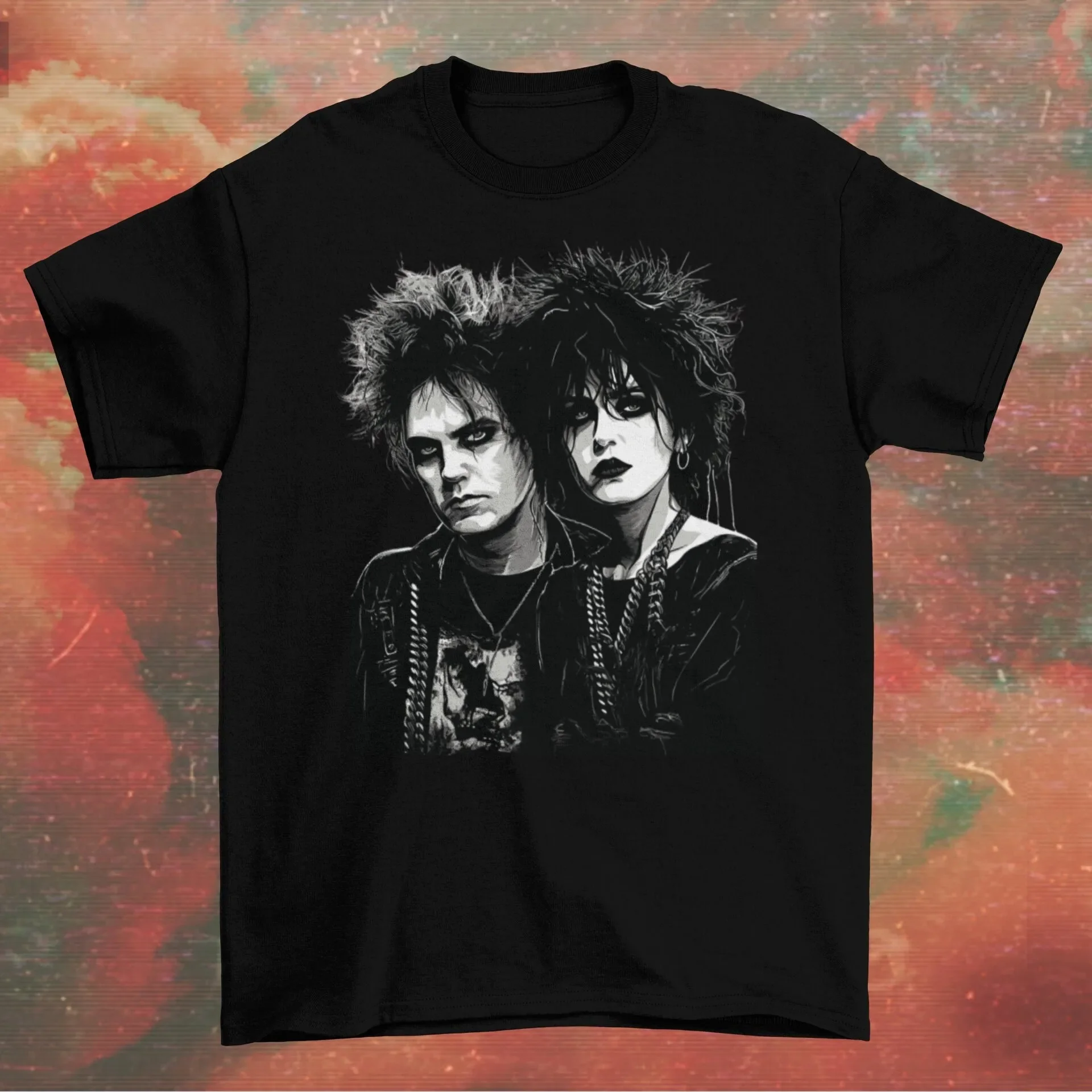 Robert Smith E Siouxsie Siux Portrait Illustration Tee