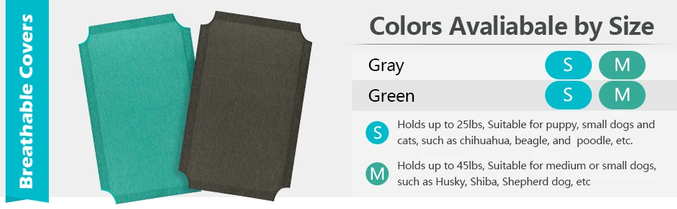 Dog Bed Elevated Dog Bed Cooling Raised Dog Cot Indoor & Outdoor Waterproof Dog Cat Bed