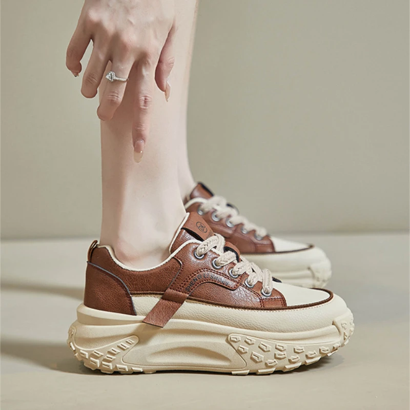 

Casual Sports Shoes Woman 2024 Trend Spring Sneakers Women Platform Running Trainers Thick Sole Safety Athletic Shoe Footwear