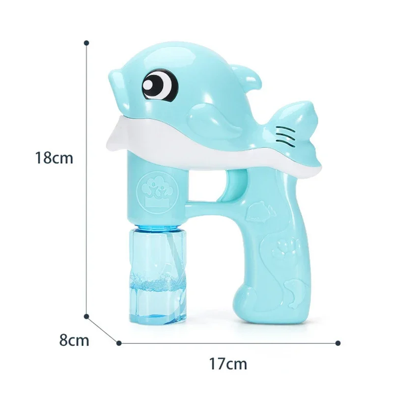 Bubble Gun Electric Automatic Soap Cute Bubbles Machine Kids Portable Outdoor Party Toy LED Light Blower Toys Children Gifts 6