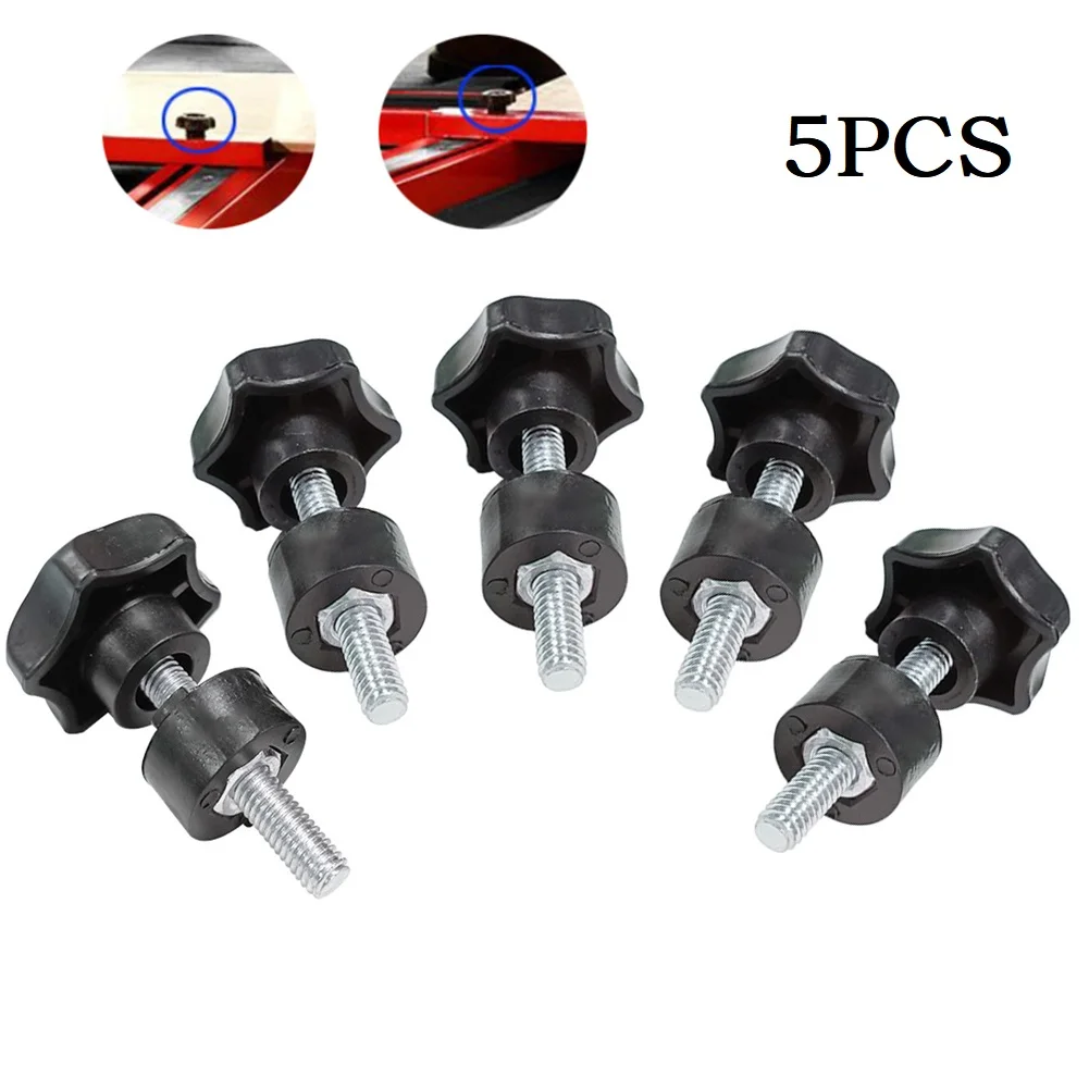 

5Pcs M6 Star Shape Thread Clamping Handle Bolt Bakelite Hand Screw On Torx Knob Tighten Screw For Drill Press Accessories