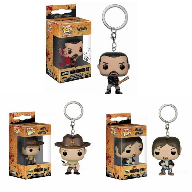 thumbnail image 2 of FUNKO POP Walking Dead Daryl Dixon Rick Grimes AMC Pocket Pop Llavero Figura de acción Juguetes para niños Regalo de Navidad, 2 of 5