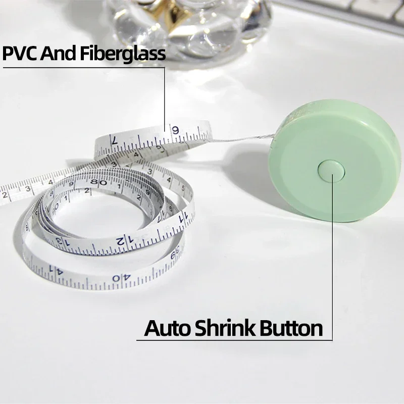 Tape Measure 1.5/2M Soft Double Scale Body Sewing Flexible Measurement For Body Measuring Tools Tailor Craft 60/79Inch
