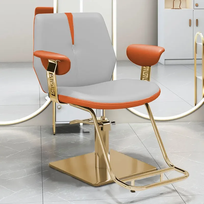 

Barbershop Hair Salon Perm Barber Chair Swivel Foldable Backrest Hair Dyeing Barber Chair Silla De Barbería Salon Furniture