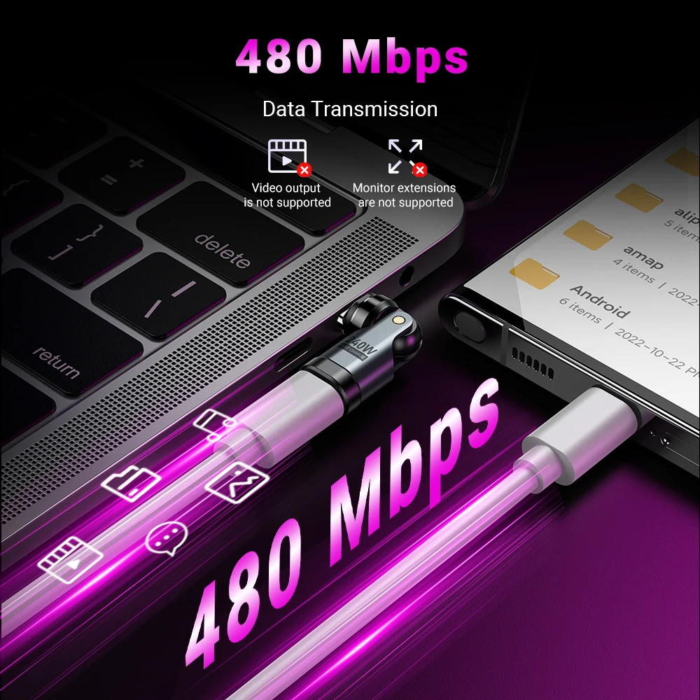 AUFU 240W Magnetic USB C Adapter 9Pin USB Type C Fast Charge Cable Female Converter Samsung iPhone 15 pro Ipad Macbook usb to type c adapter type c adapter charging adapter cable kit magnetic cable adapter charging cable adapter magnetic charging adapter charger power adapter