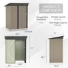 Metal Outdoor Storage Shed 5FT x 3FT, Steel Utility Tool Shed Storage House with Door & Lock 6