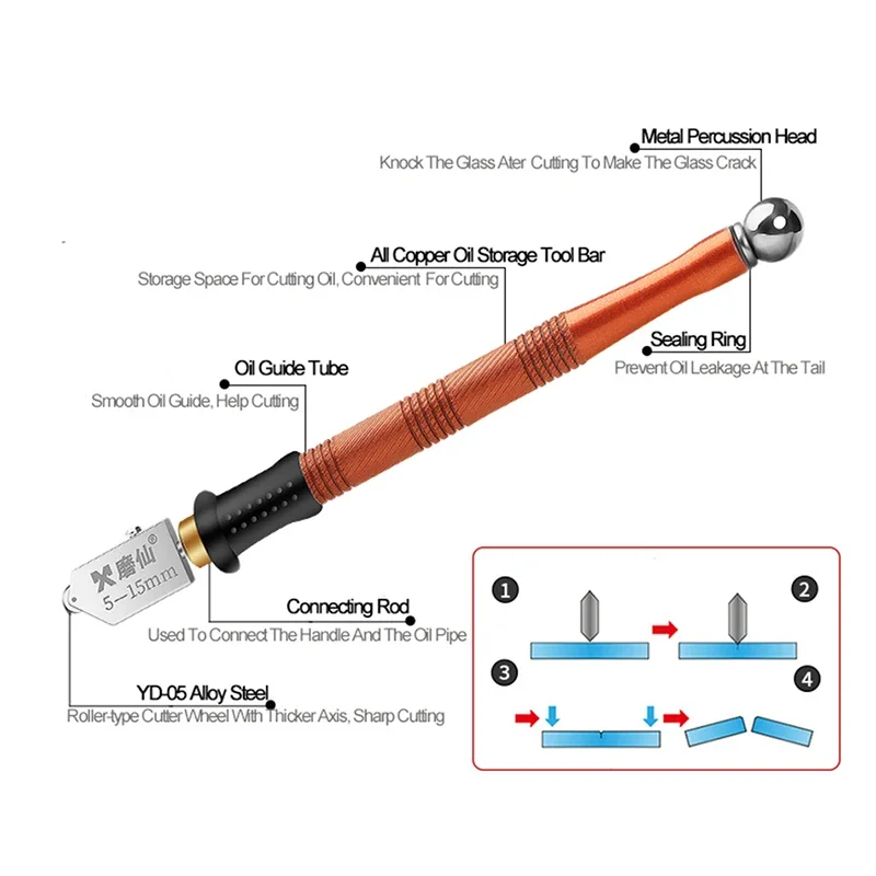 Diamond Glass Cutter Manual Tile Cutter Sharp Roller For Ceramic Tile Mirror Cut Tiles Glass Bottle Construction Tools