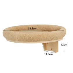 Wall - Mounted Cat Climber Tree with Sisal Rope Scratcher and Lounging Sanctuary (Cat hammock c)