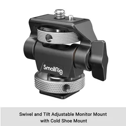 SmallRig Adjustable Camera Monitor Holder with Swivel and Tilt Features and ARRI-Style Mount (Cold shoe Mount)