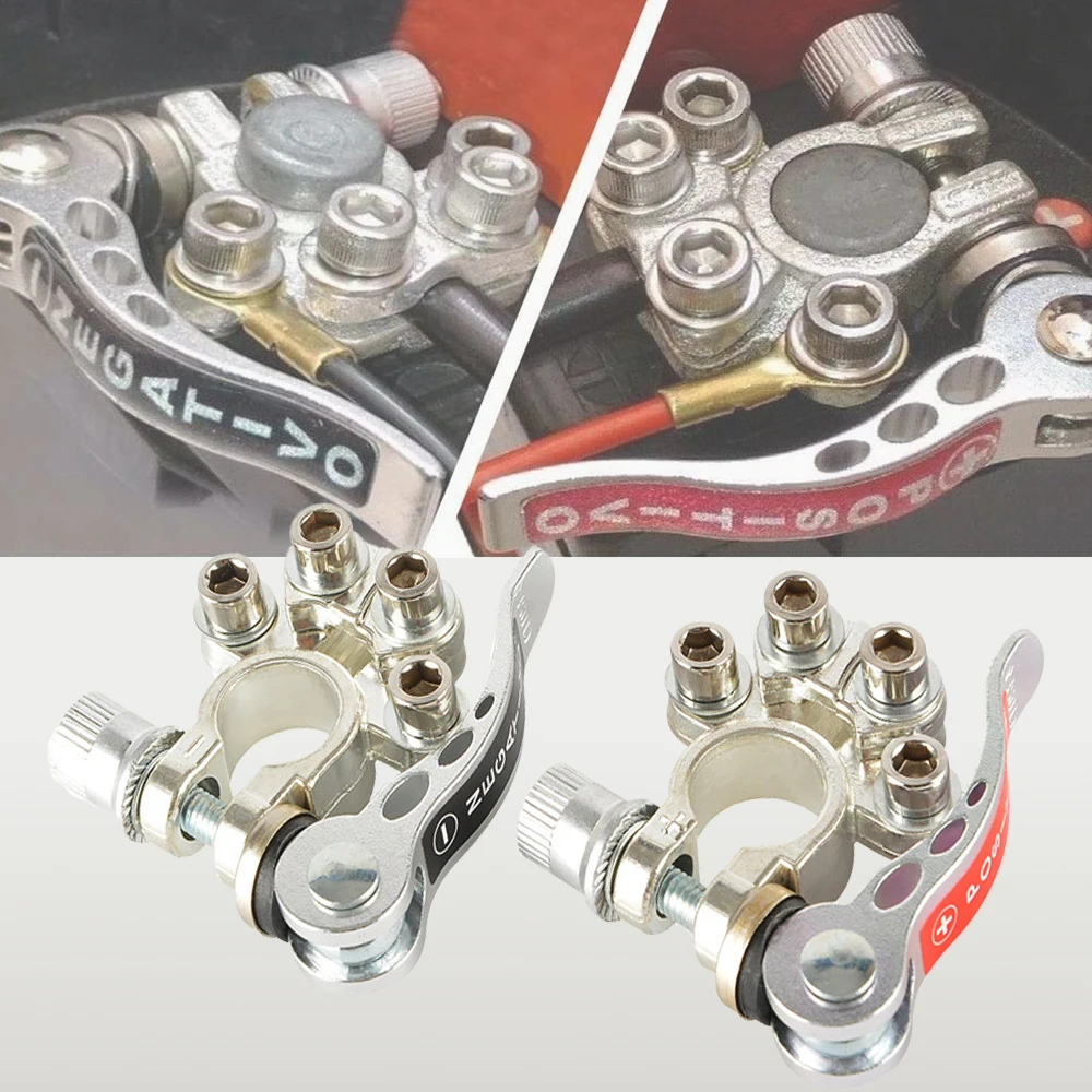 Auto Battery Terminal Connectors Positive Negative Car Battery Terminals Clamp Quick Release Disconnect