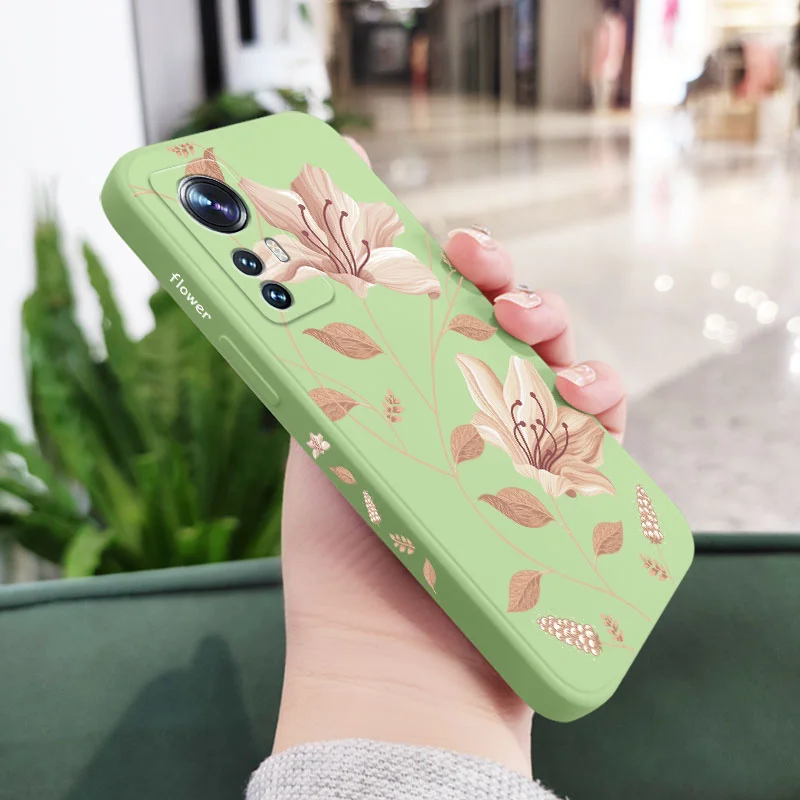 Delicate Blossoms Liquid Silicone Phone Case Cover