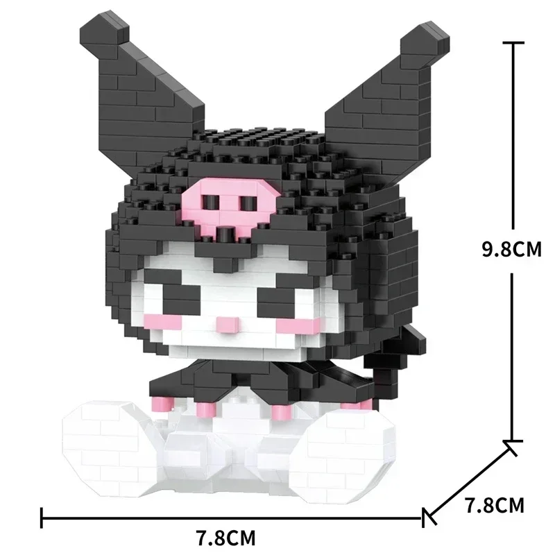 Sanrio Anime Hello Kitty My Melody Cinnamoroll Pompompurin Kuromi Friends Building Blocks Bricks Girl Children Kid Toy Gift Set 2