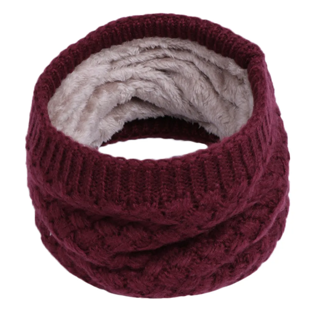 3-15 Years Kids Winter Scarf For Children Knitted Baby Ring Scarf Children Scarf Neck Cotton Thickened Collar Scarves For Girl 4