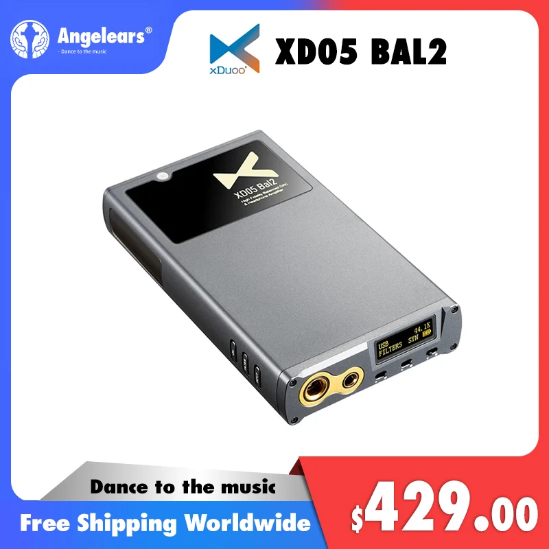 

XDUOO XD05 BAL2 Portable DAC & Headphone Amplifier Bluetooth 5.1 XU316 4.4mm Balanced Port Decoder Amplifier