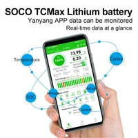 Batterie Super SOCO TS TC 17S 60V 30AH 40AH 50AH 60Ah de remplacement d'origine, directement compatible avec l'application Bluetooth, grande capacité + chargeur 4