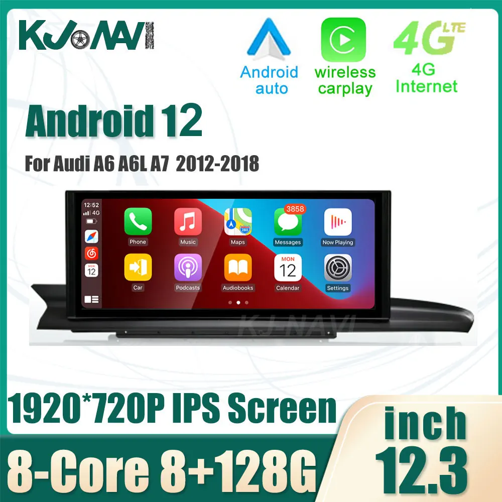 Сенсорный экран 12 3 дюйма на Android для Audi A6 A6L A7 2012-2019 автомобильные аксессуары
