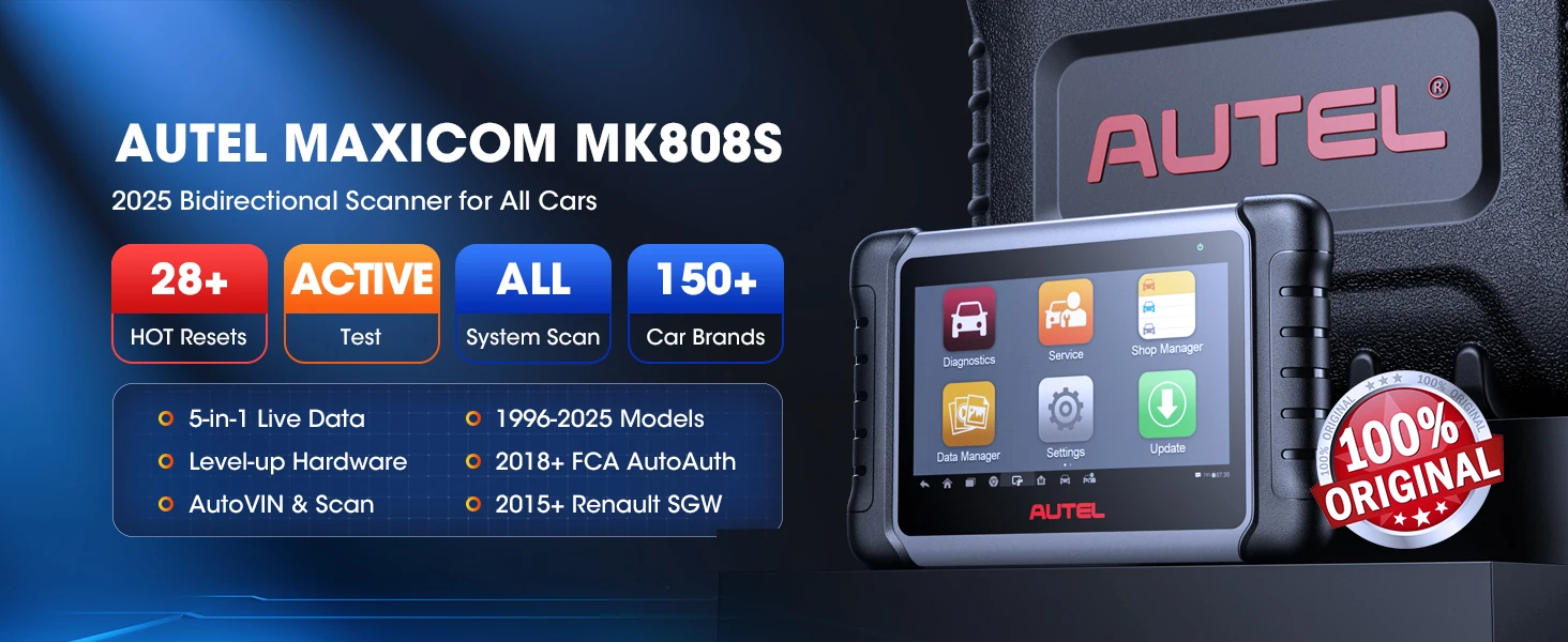 Autel MaxiCOM MK808S Bidirektionales Diagnosegerät wie MK808BT Pro MX808S OBD2-Scanner, bidirektionale Steuerung, Diagnosewerkzeug für Fahrzeuge – Detail 1