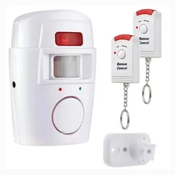 Wireless PIR Motion Sensor Alarm with Remote Controls (Blue)