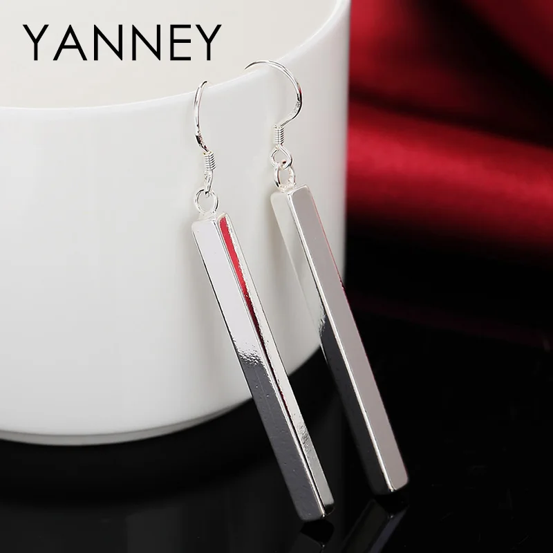 

Charm 925 Sterling Silver Earrings For Women Fashion 35MM Exquisite Post Drop Earrings Wedding Party Jewelry Gifts